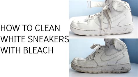 how to clean white sneakers nike|how to bleach sneakers.